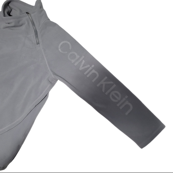 Calvin Klein Women's M Fleece Sweatshirt/Top Gray - Picture 7 of 10